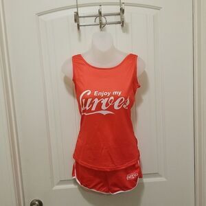 "Enjoy My Curves" 2 piece Short Set size Medium